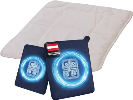 Die Powerinsole Elemente sind direkt in die Auflage vernäht. 